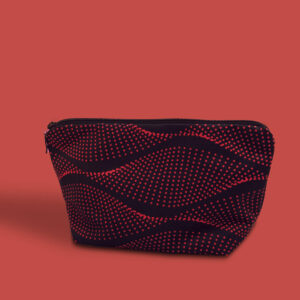 Trousse de toilette Pointillisme Bleu Rouge