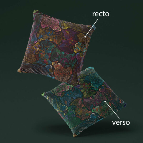 Coussin Velours Vautour - Fanny Delqué