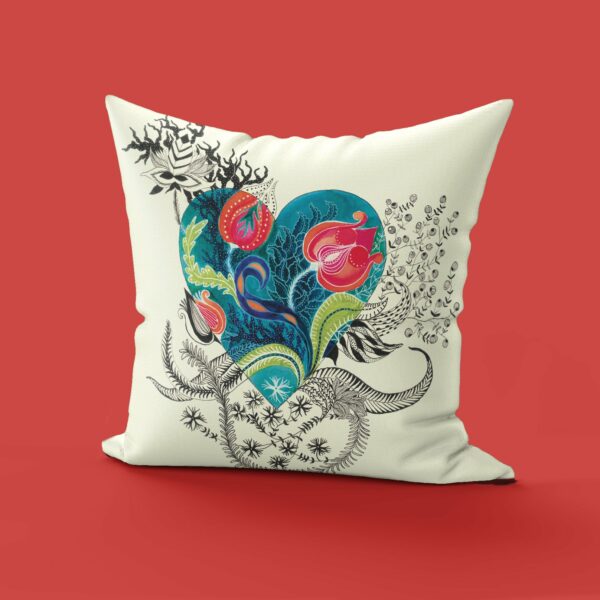 Coussin Velours Cœur - Sylvie Kromer