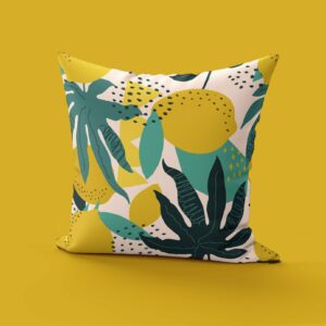 Coussin Velours Citrons