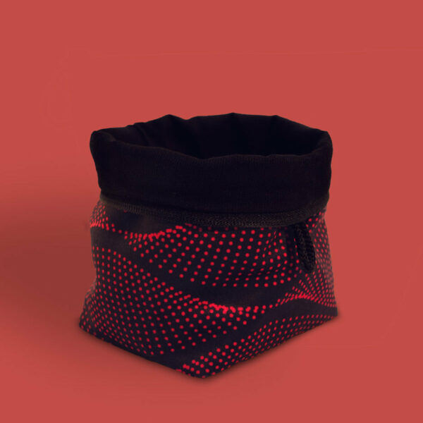 Trousse vide-poche Pointillisme Bleu Rouge – Image 2