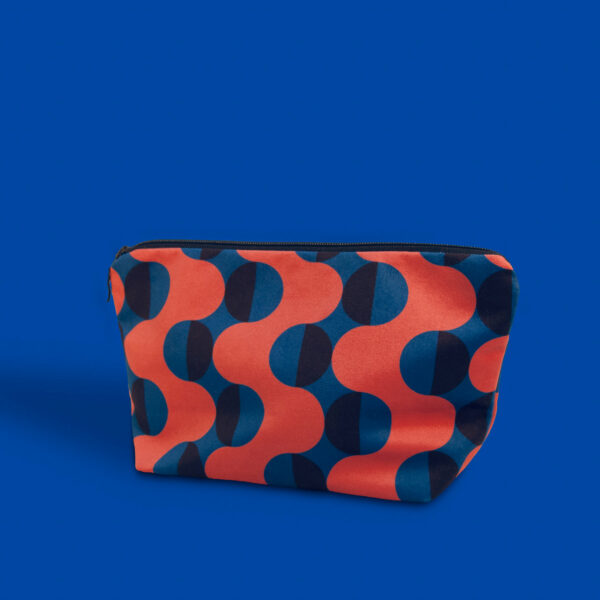 Trousse de toilette Ondulations Bleu Rouge