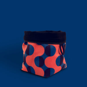Trousse vide-poche Ondulations Bleu Rouge