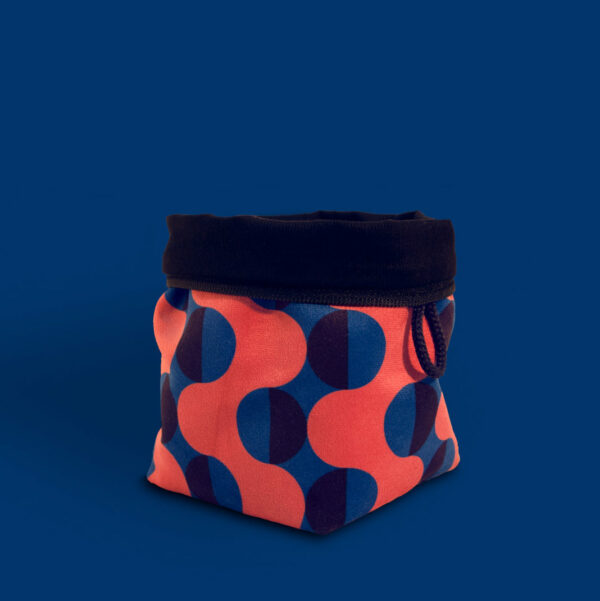 Trousse vide-poche Ondulations Bleu Rouge