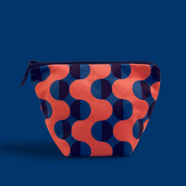 Trousse vide-poche Ondulations Bleu Rouge – Image 2