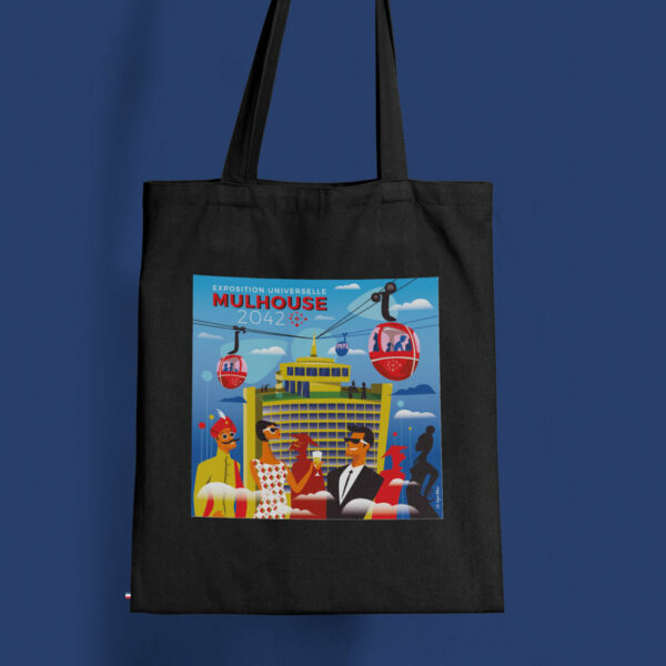 Tote Bag made in France Coton Bio - Mulhouse 2042 - Hugues Baum