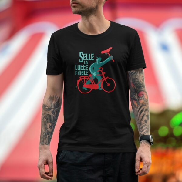 T-shirt Made In France - Coton Bio H/F - SELLE LA LUTTE FINALE - HUGUES BAUM