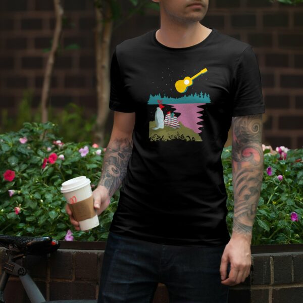 T-shirt Made In France - Coton Bio H/F - IN THE MOOD FOR ROCK - HUGUES BAUM