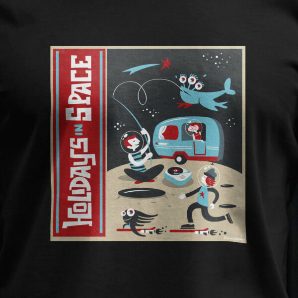 T-shirt Made In France - Coton Bio H/F- HOLIDAYS IN SPACE - HUGUES BAUM – Image 2