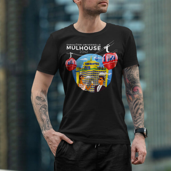 T-shirt Made In France - Coton Bio H/F- MULHOUSE 2042 - HUGUES BAUM