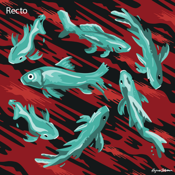 Coussin Velours Poissons Rouges- Hugues Baum – Image 2